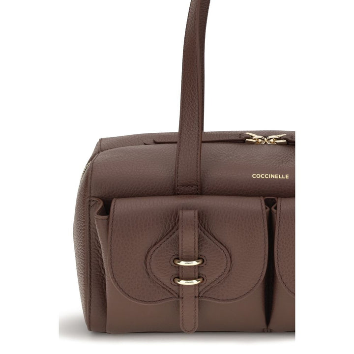 Coccinelle Brown Calf Leather Bos Taurus Shoulder Bag