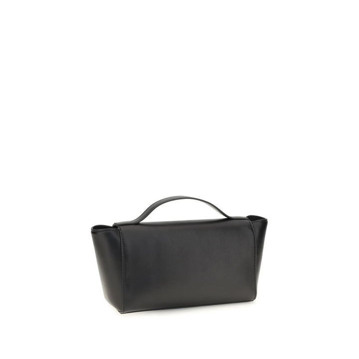 Savette Black Calf Leather Bos Taurus Shoulder Bag