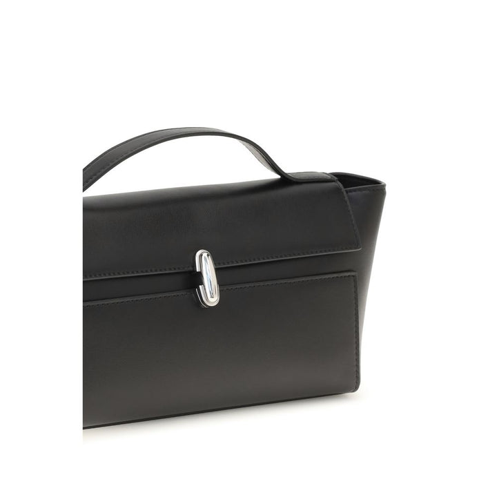 Savette Black Calf Leather Bos Taurus Shoulder Bag