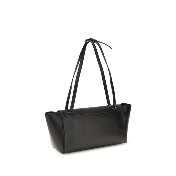 Savette Black Calf Leather Bos Taurus Shoulder Bag