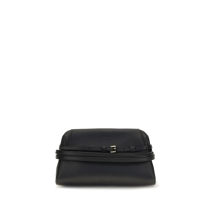 Moschino Black Goatskin Shoulder Bag