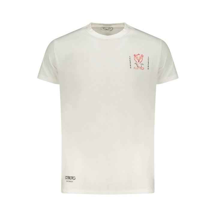 Iceberg Bianco Cotton Men T-Shirt