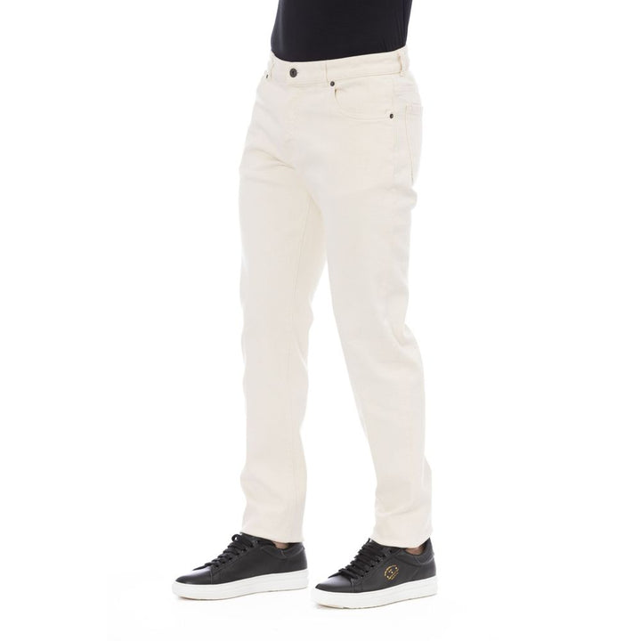 Peserico Bianco Cotton Men Pant