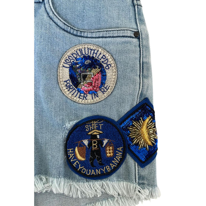 Mr&Mrs Italy Blue Cotton Women's Short