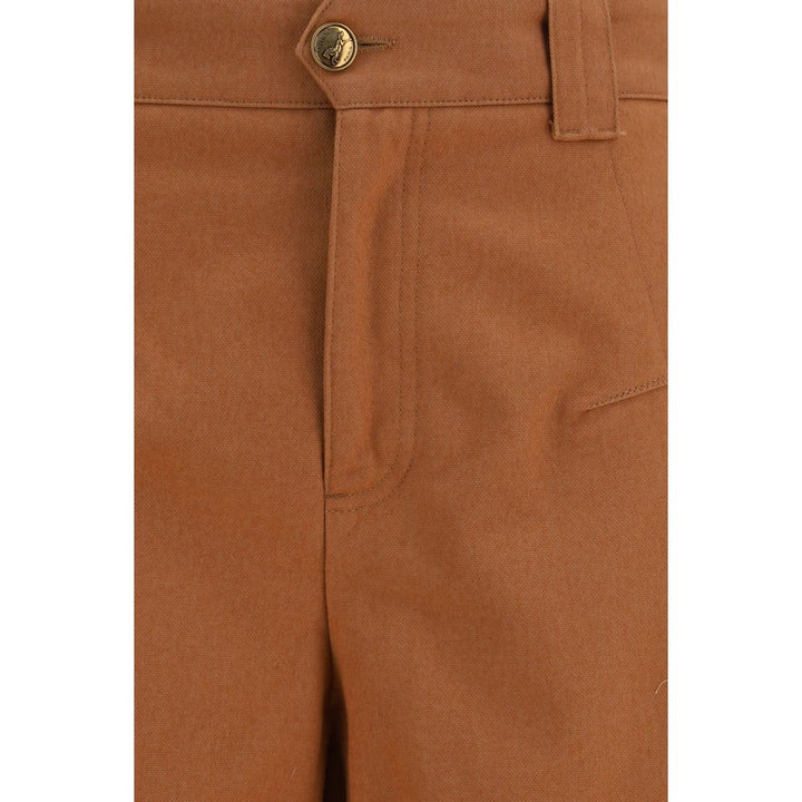 Chloé Orange Cotton Casual Pants