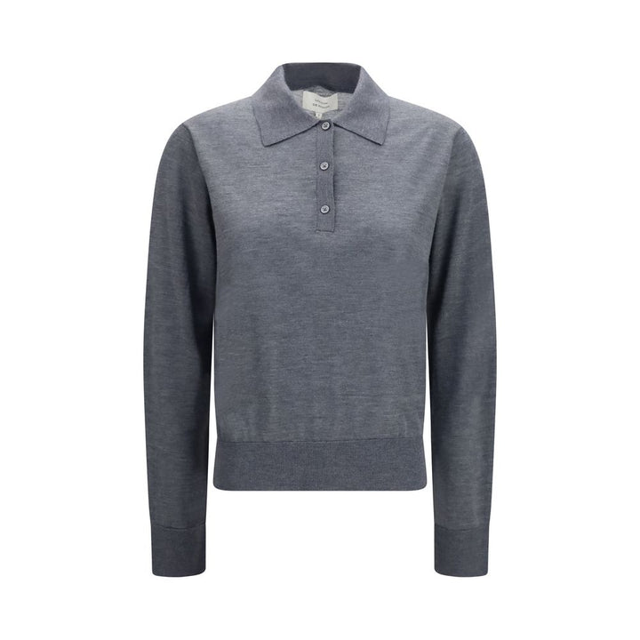 Loulou De Saison Gray Cashmere Polo Shirt