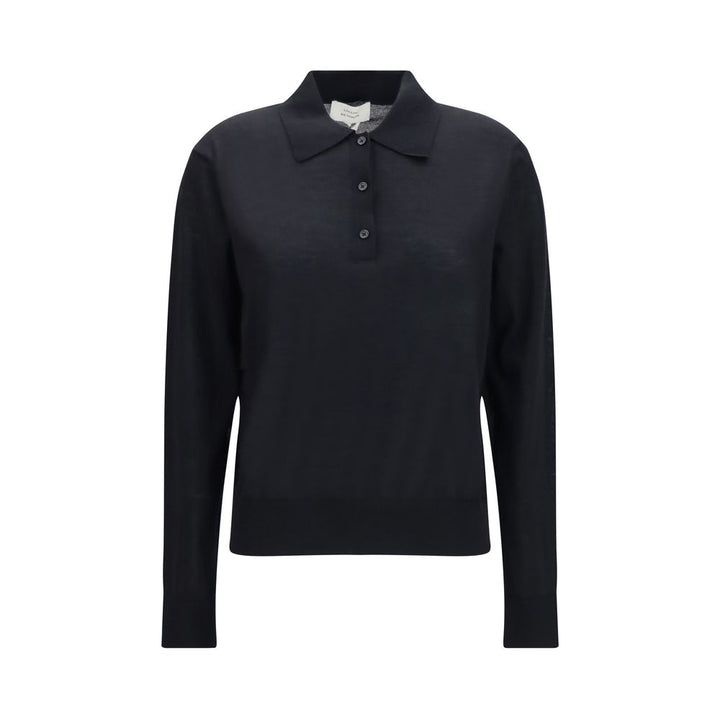 Loulou De Saison Black Cashmere Polo Shirt