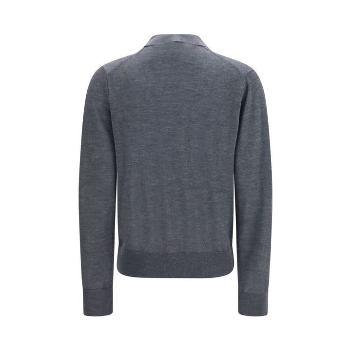 Loulou De Saison Gray Cashmere Polo Shirt