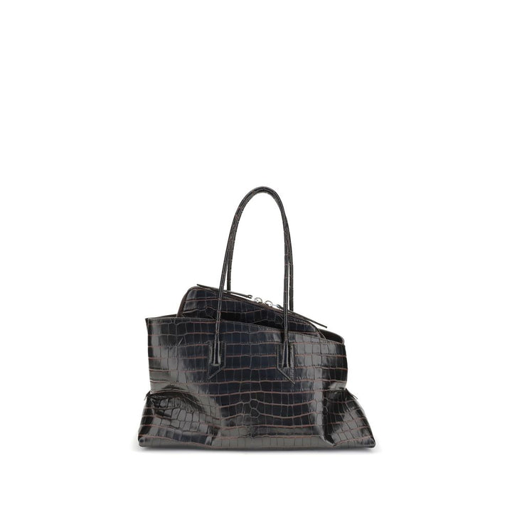 The Attico Black Calf Leather Bos Taurus Shoulder Bag