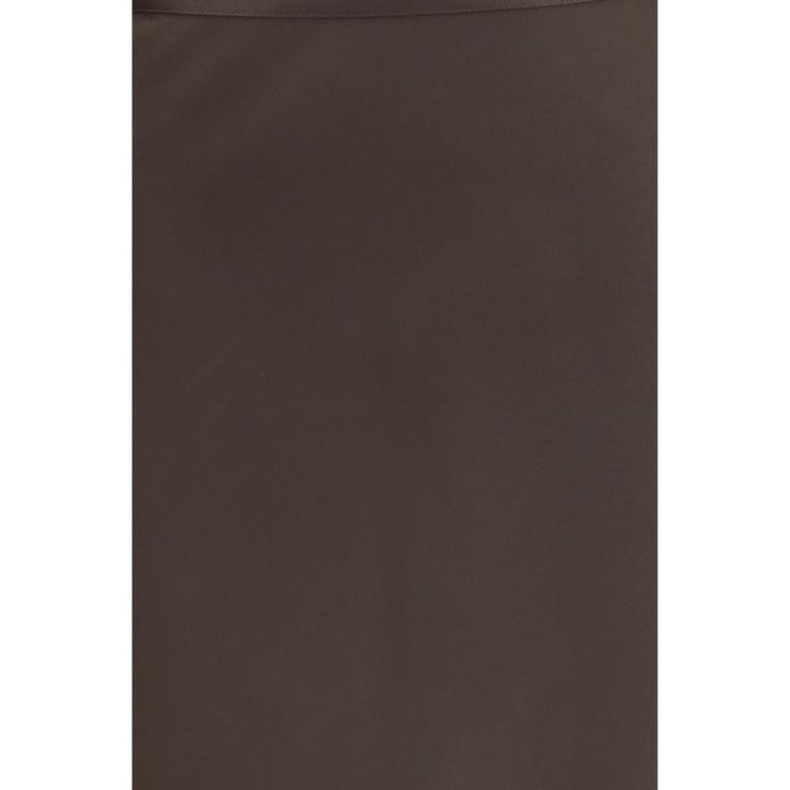 Loulou De Saison Brown Silk Long Skirt