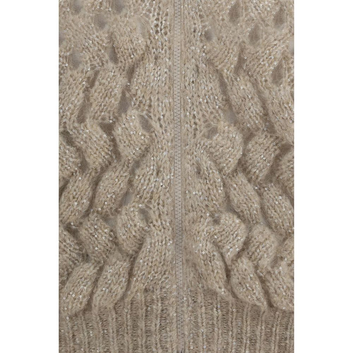 Brunello Cucinelli Beige Wool Oves Aries Cardigan