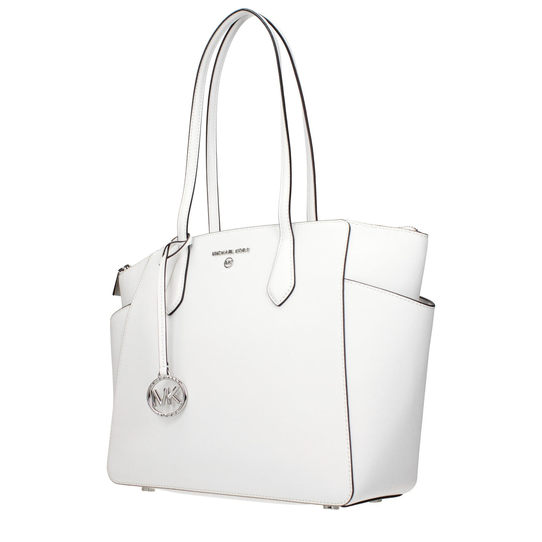Michael Kors White Leather Shoulder Bag