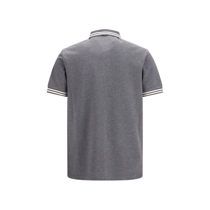 Moncler Gray Cotton Polo Shirt