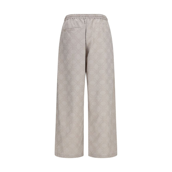 Off-White Beige Cotton Casual Pants