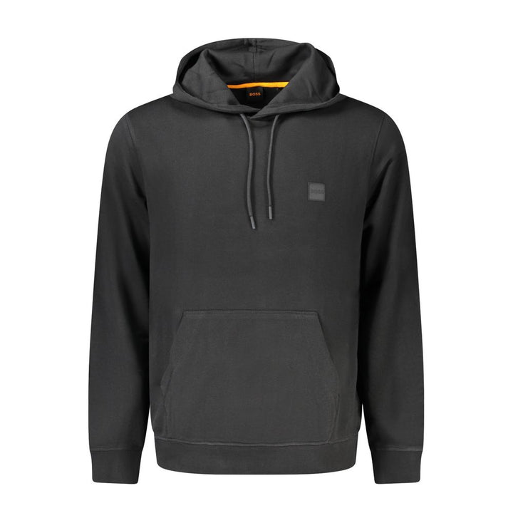 Hugo Boss Black Cotton Men's Hooded Sweatshirt