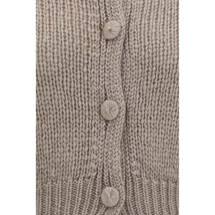 Forte_Forte Beige Silk Cardigan