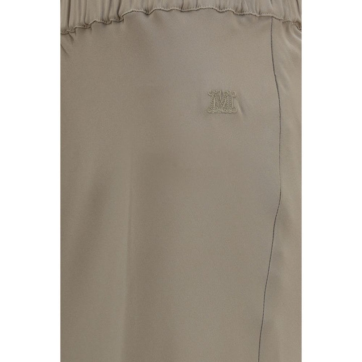 Max Mara Beige Silk Long Skirt