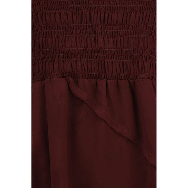 Ganni Bordeaux Acetate Casual Dress