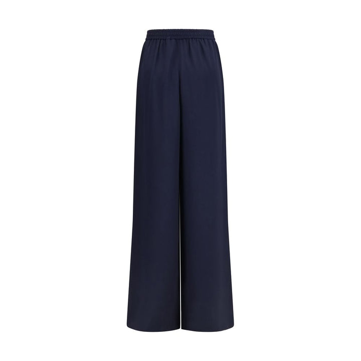 Max Mara Blue Silk Casual Pants