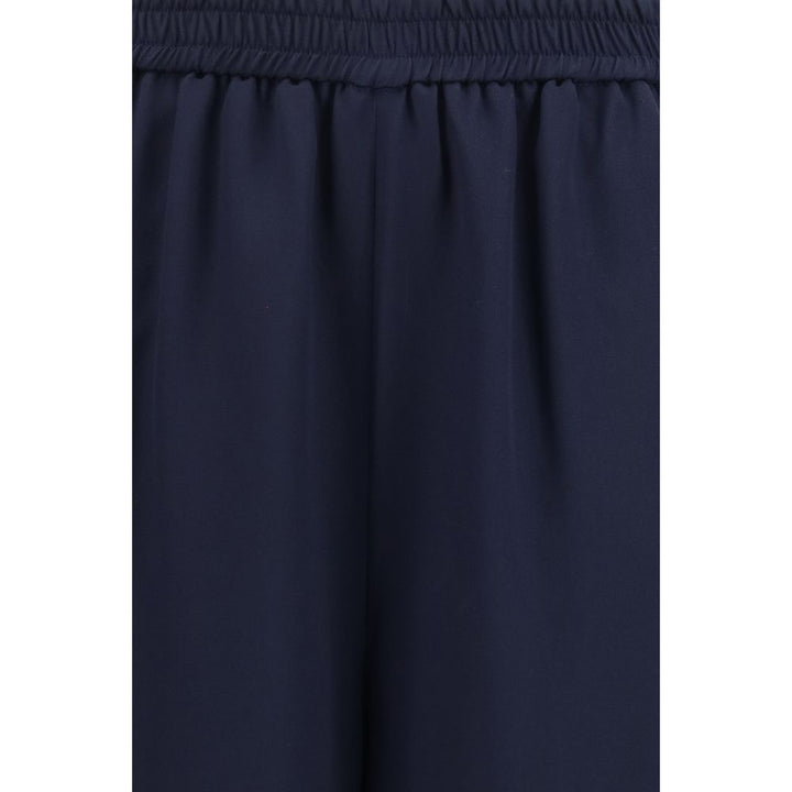 Max Mara Blue Silk Casual Pants