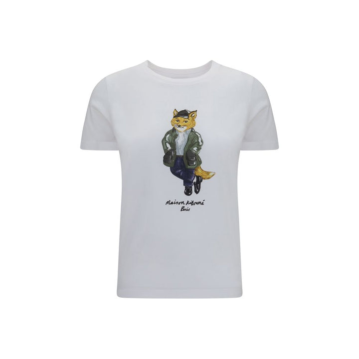 Maison Kitsuné White Cotton T-Shirt