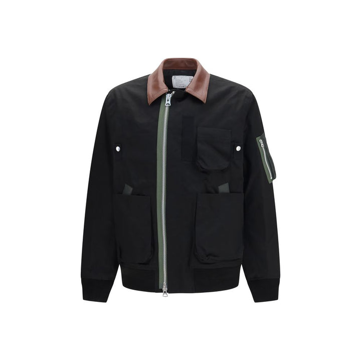 Sacai Black Cotton Bomber