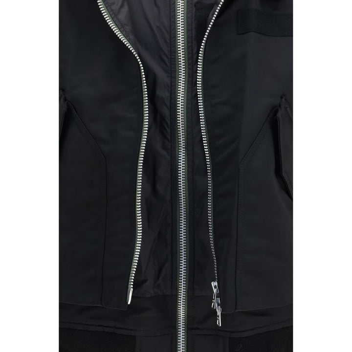 Sacai Black Cotton Bomber