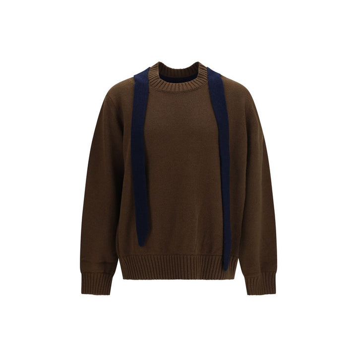 Sacai Brown Wool Oves Aries Sweatshirt