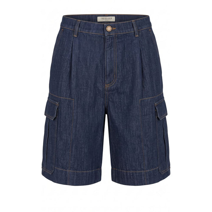 Trussardi Jeans Blue Cotton Blend Men's Short