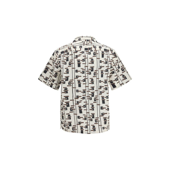Prada Beige Cotton Pattern Shirt