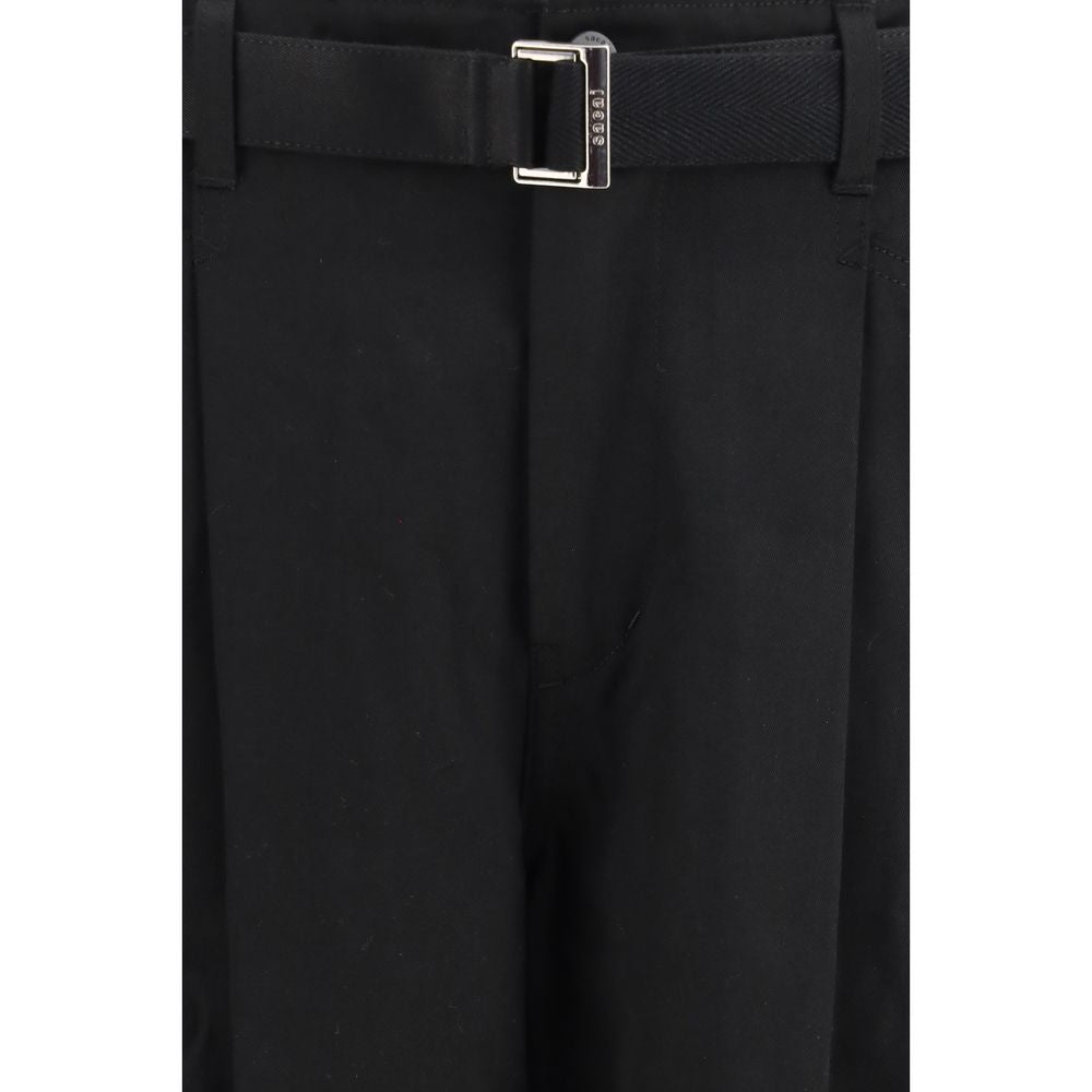 パンツ 25ss sacai Cotton Chino Pants BLACK Sacai Black Cotton Chino Pants – SEYMAYKA