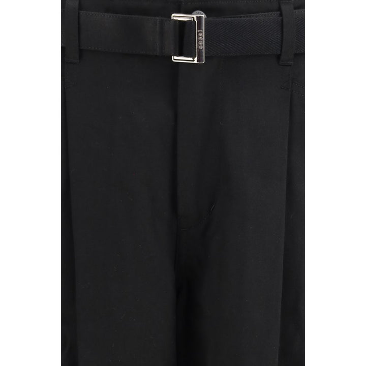 Sacai Black Cotton Chino Pants