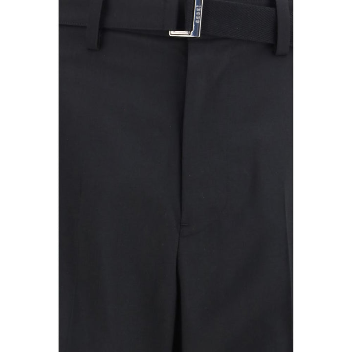 Sacai Black Polyester Casual Pants