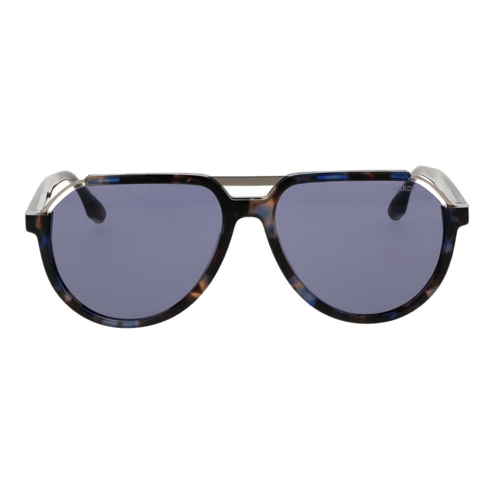 Trussardi Brown Acetate & Stainless Steel Sunglasses
