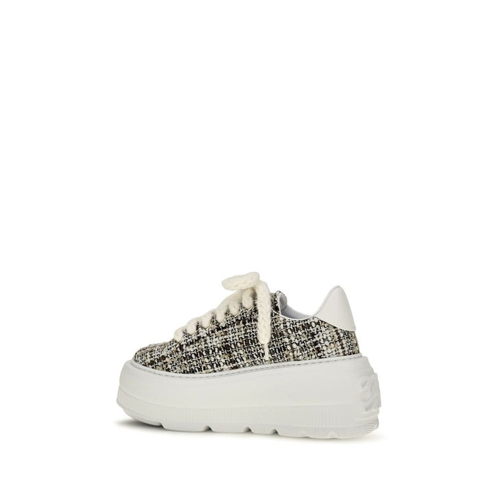Casadei Multicolor Fabric Platform Sneakers