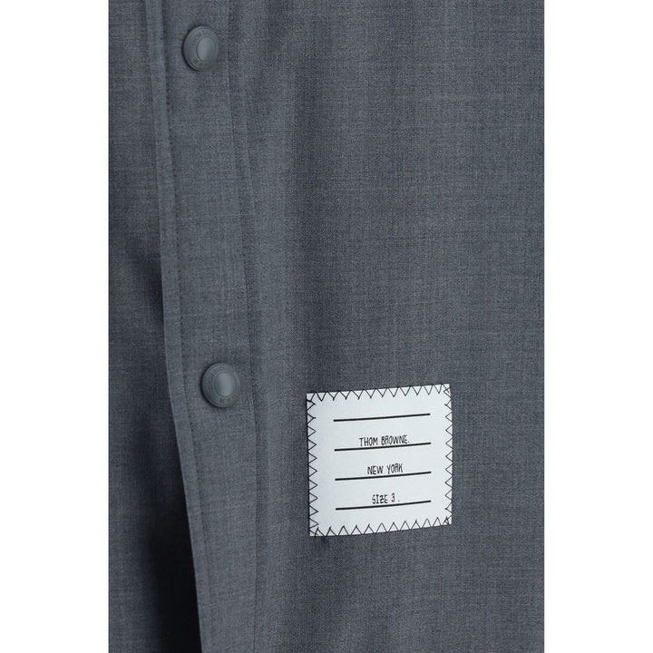 Thom Browne Gray Wool Oves Aries Dress Shirt