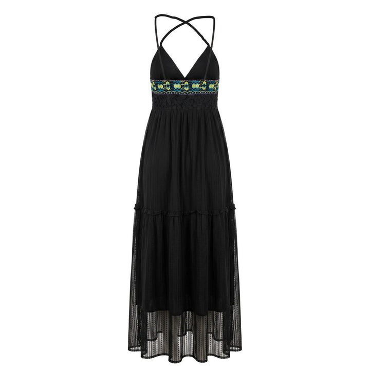 Trussardi Jeans Black Cotton Women Dress
