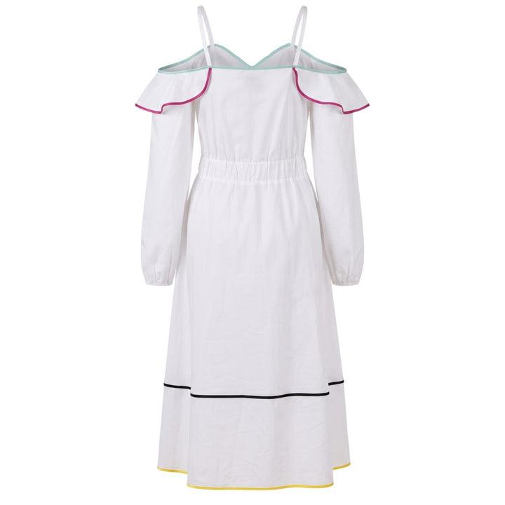 Trussardi Jeans White Cotton Women Dress