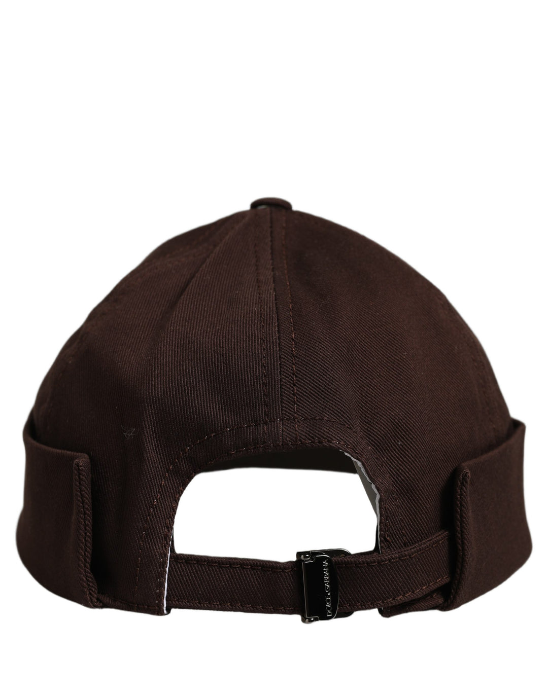 Dolce & Gabbana Men Brown Cotton Docker Capello Brimless Hat