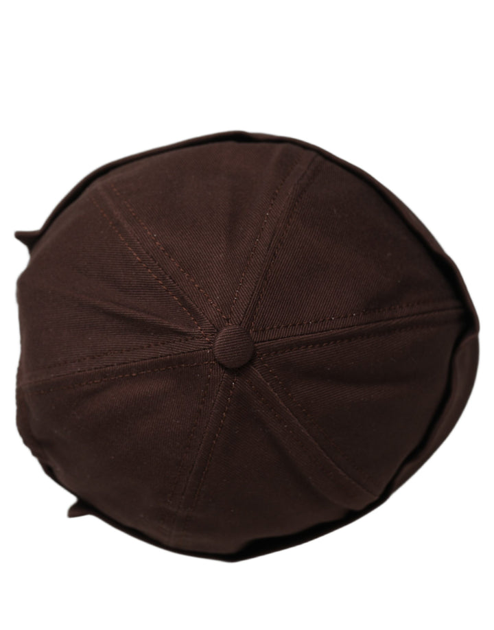 Dolce & Gabbana Men Brown Cotton Docker Capello Brimless Hat