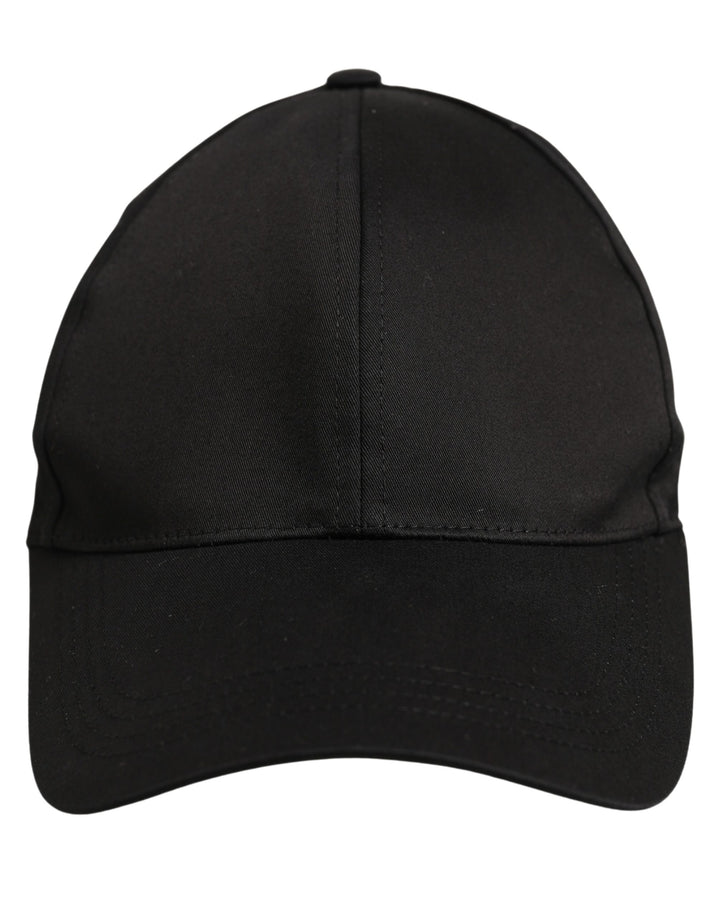 Dolce & Gabbana Men Black Cotton Baseball Cap 6 Panels Hat