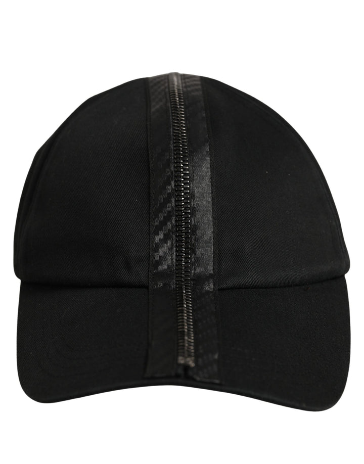 Dolce & Gabbana Men Black Cotton Baseball Cap 6 Panels Hat