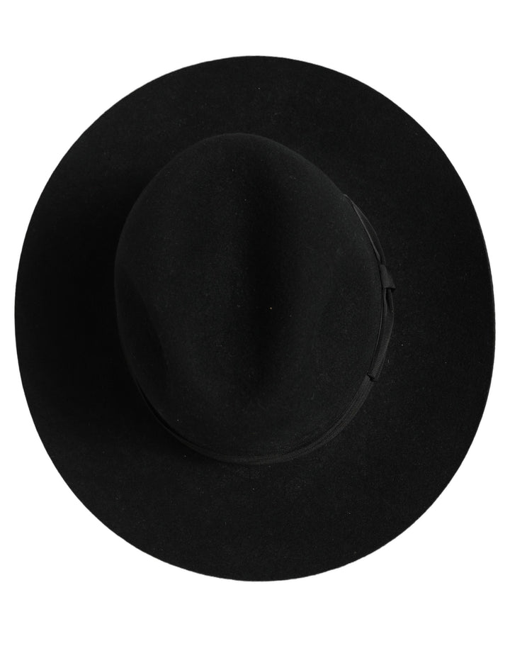 Dolce & Gabbana Men Black Classic Wide Brim Fedora Capello Hat