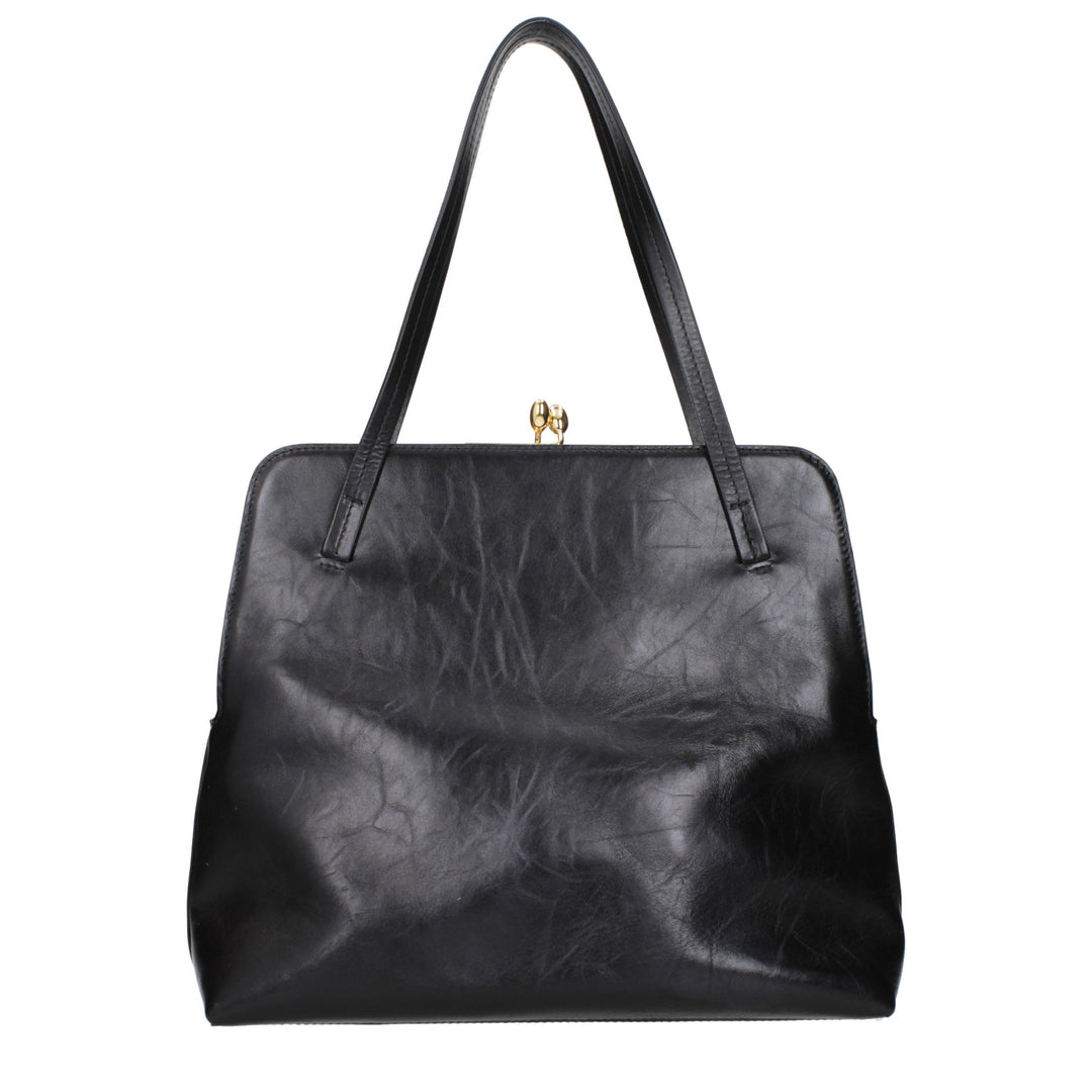 Jil Sander Black Leather Shoulder Bag