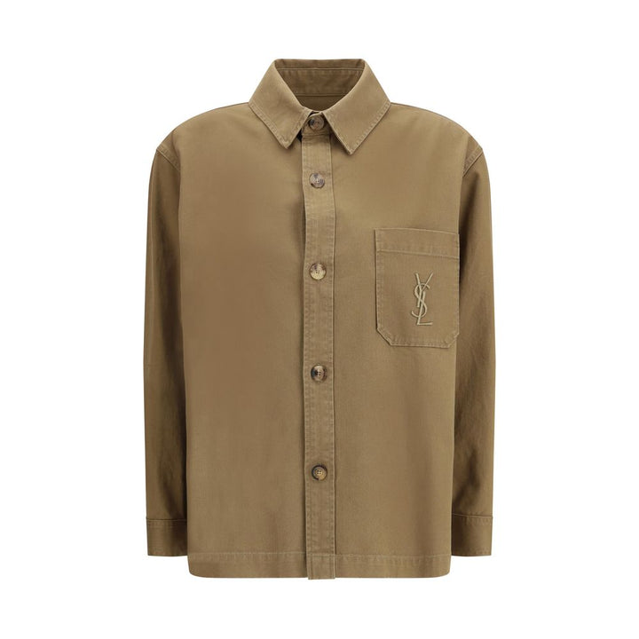 Saint Laurent Bicolor Cotton Denim Jacket