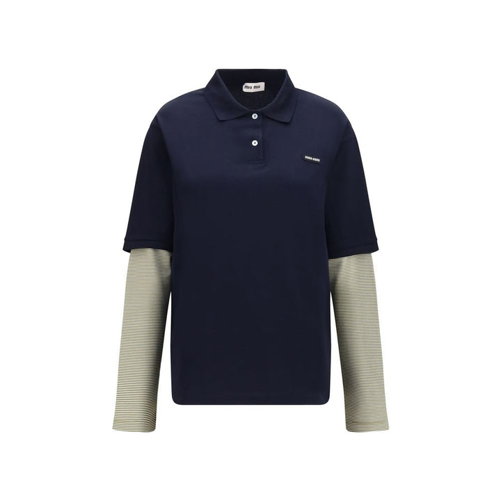 Miu Miu Blue Cotton Sweatshirt