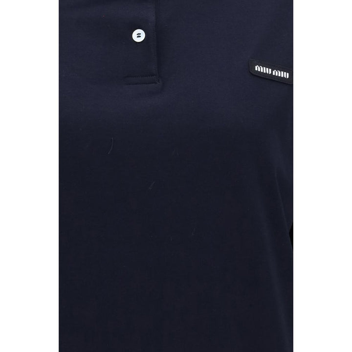 Miu Miu Blue Cotton Sweatshirt