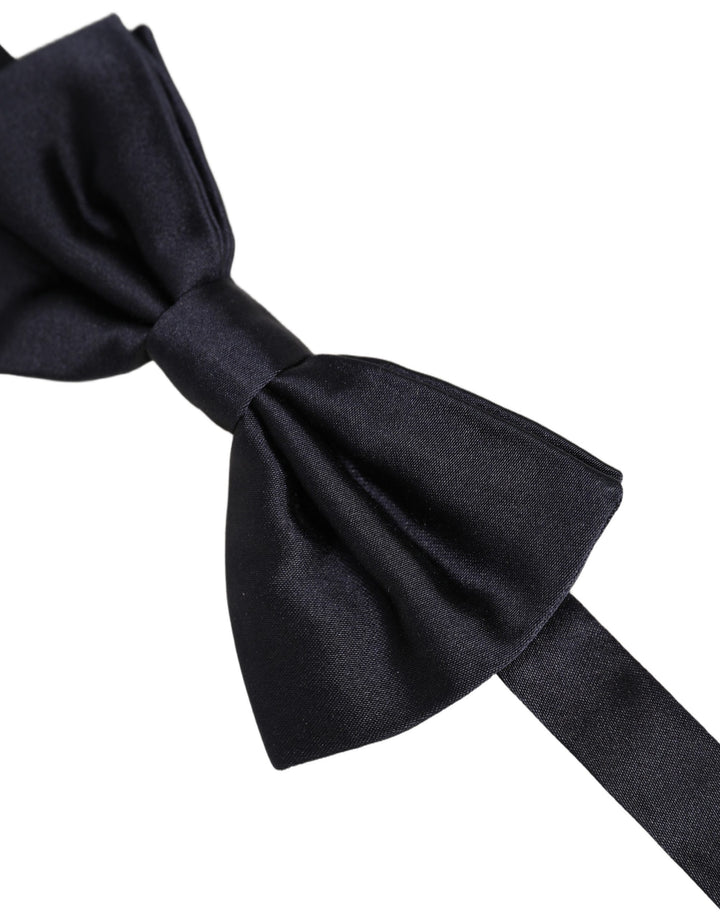 Dolce & Gabbana Men Black 100% Silk Adjustable Neck Papillon Bow Tie