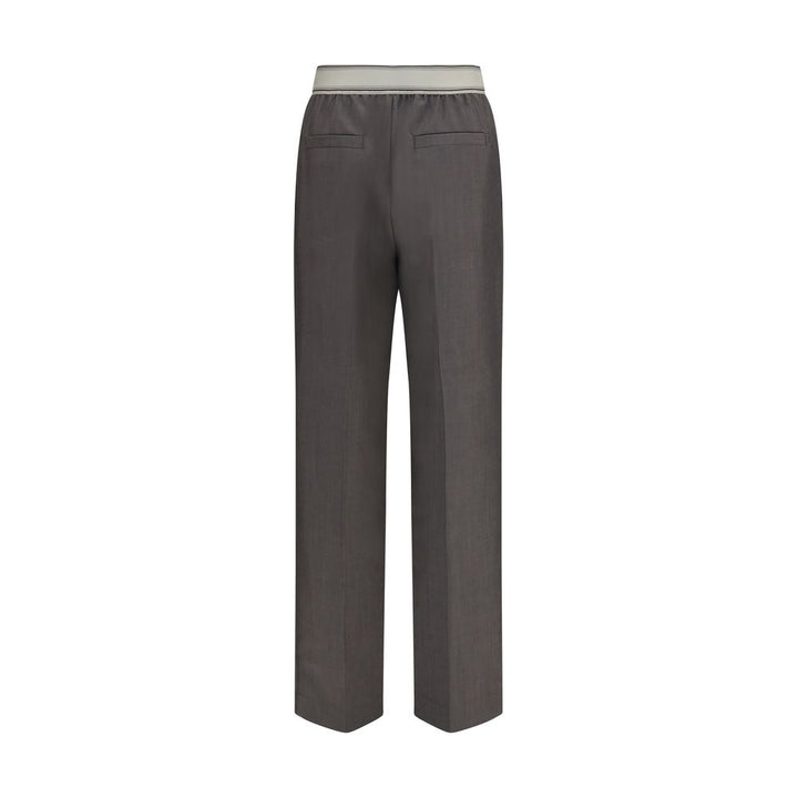 Versace Gray Wool Oves Aries Pants
