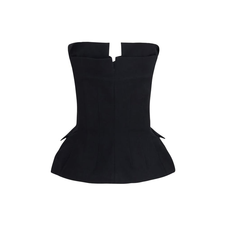 Magda Butrym Black Silk Waistcoat